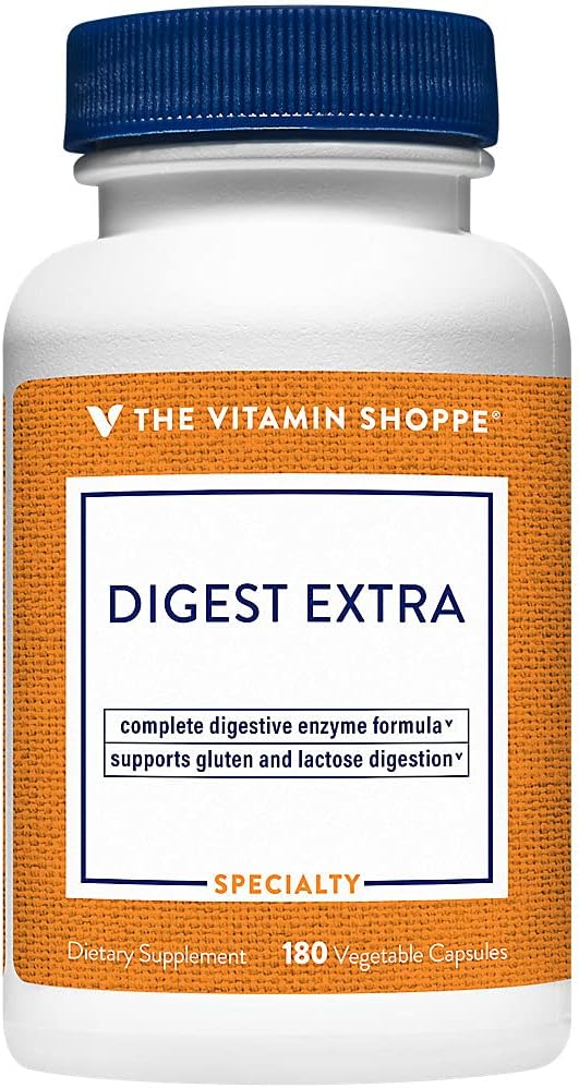 Digestive Enzymes Supplement - Supports Fats, Carbohydrates, Protein Digestion, Gluten & Dairy Breakdown - 180 Capsules