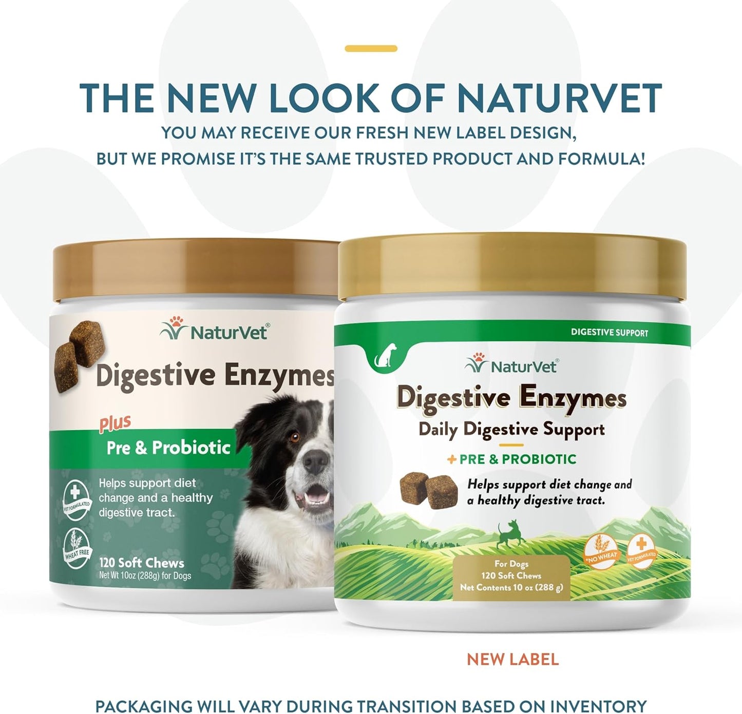 Digestive Enzymes with Probiotics & Prebiotics for Dogs & Cats (Soft Chews, 120 Count) - Supports Healthy Digestion & Diet Transition