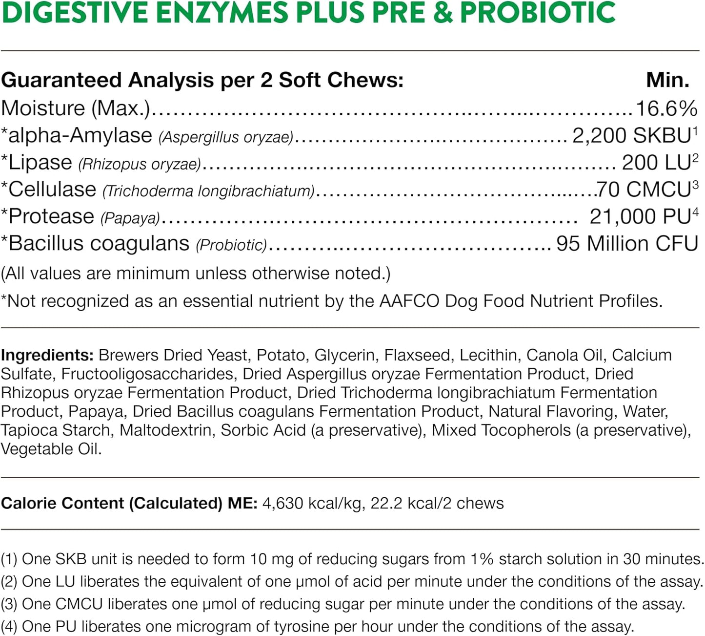 Digestive Enzymes with Probiotics & Prebiotics for Dogs & Cats (Soft Chews, 120 Count) - Supports Healthy Digestion & Diet Transition