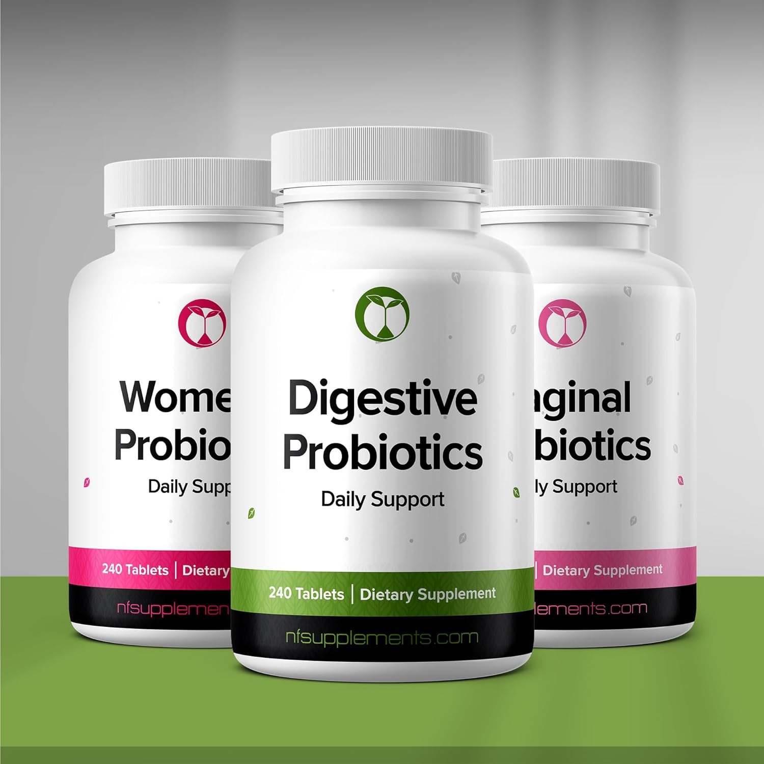 Digestive Health Probiotic Supplement Tablets with 3 Billion CFU - Natural Foundation Support for Men & Women - Made in USA (240 Count)