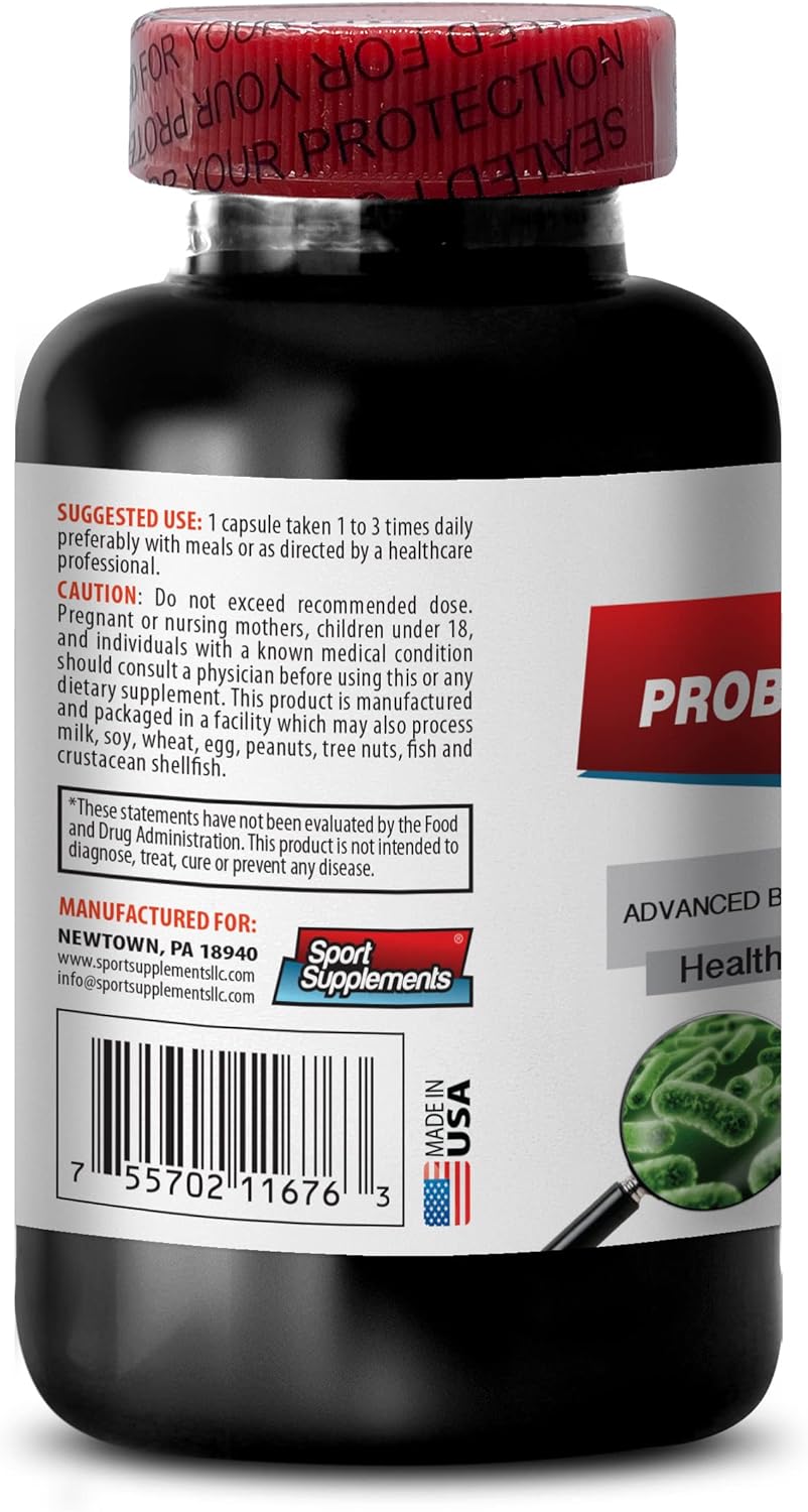 Digestive Health Probiotic Supplement with Bacillus, Bifidobacterium Lactis, and Multi Enzyme Formula - 120 Capsules