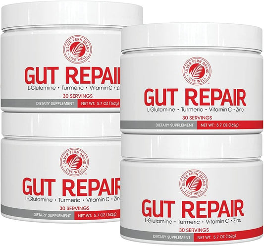 Digestive Health Supplement Powder with L-Glutamine, Curcumin, Zinc & Ascorbic Acid - Silver Fern Gut Repair