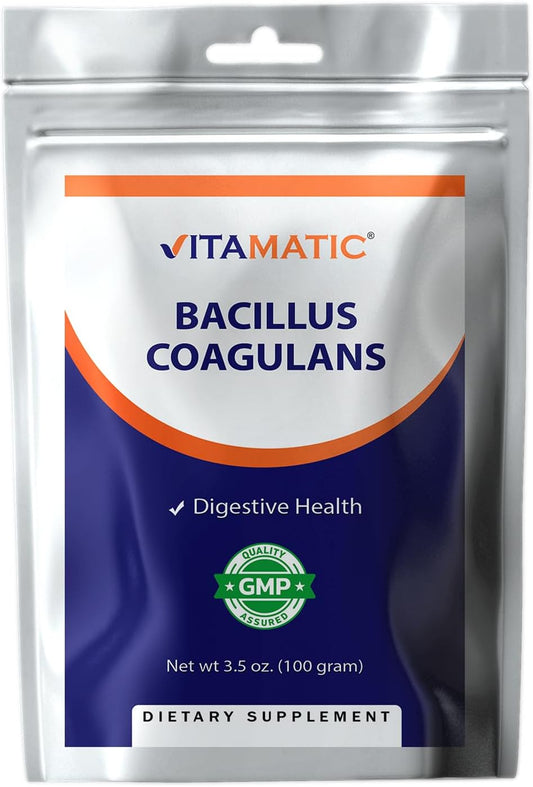 Digestive Health Support - Vitamatic Bacillus Coagulans Probiotic Powder - 100 Servings - 100g (3.5 OZ)