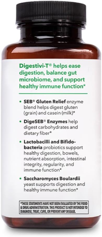 Digestivi-T: Enzyme & Probiotic Supplement for Gut Health - Supports Immune Function, Relieves Bloating - 90 Capsules