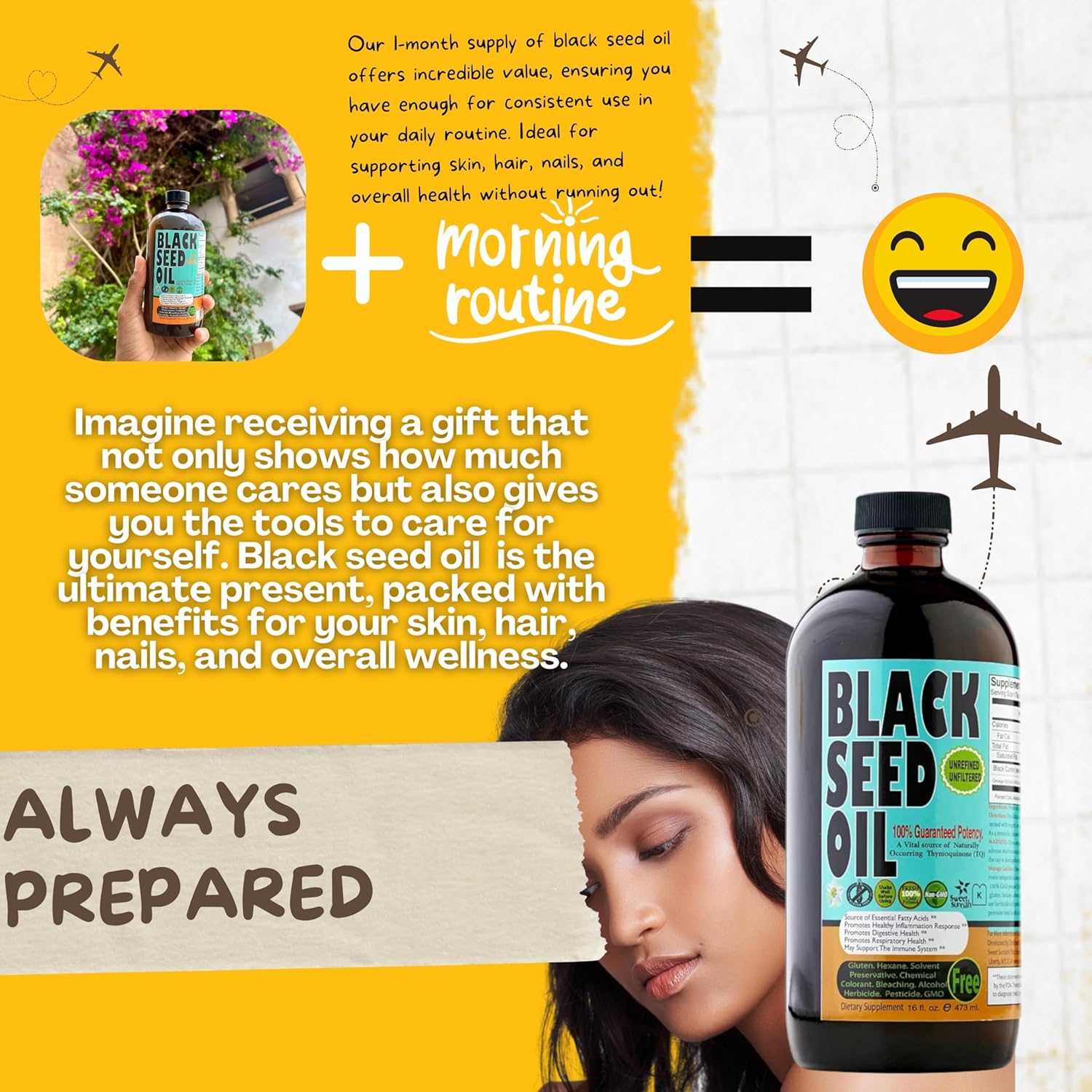 Discover the Power of Sweet Sunnah Black Seed Oil - 8 Oz Cold-Pressed Turkish Black Cumin Oil with High Thymoquinone - Natural Support for Immune, Digestive & Respiratory Health - Super Food Supplement