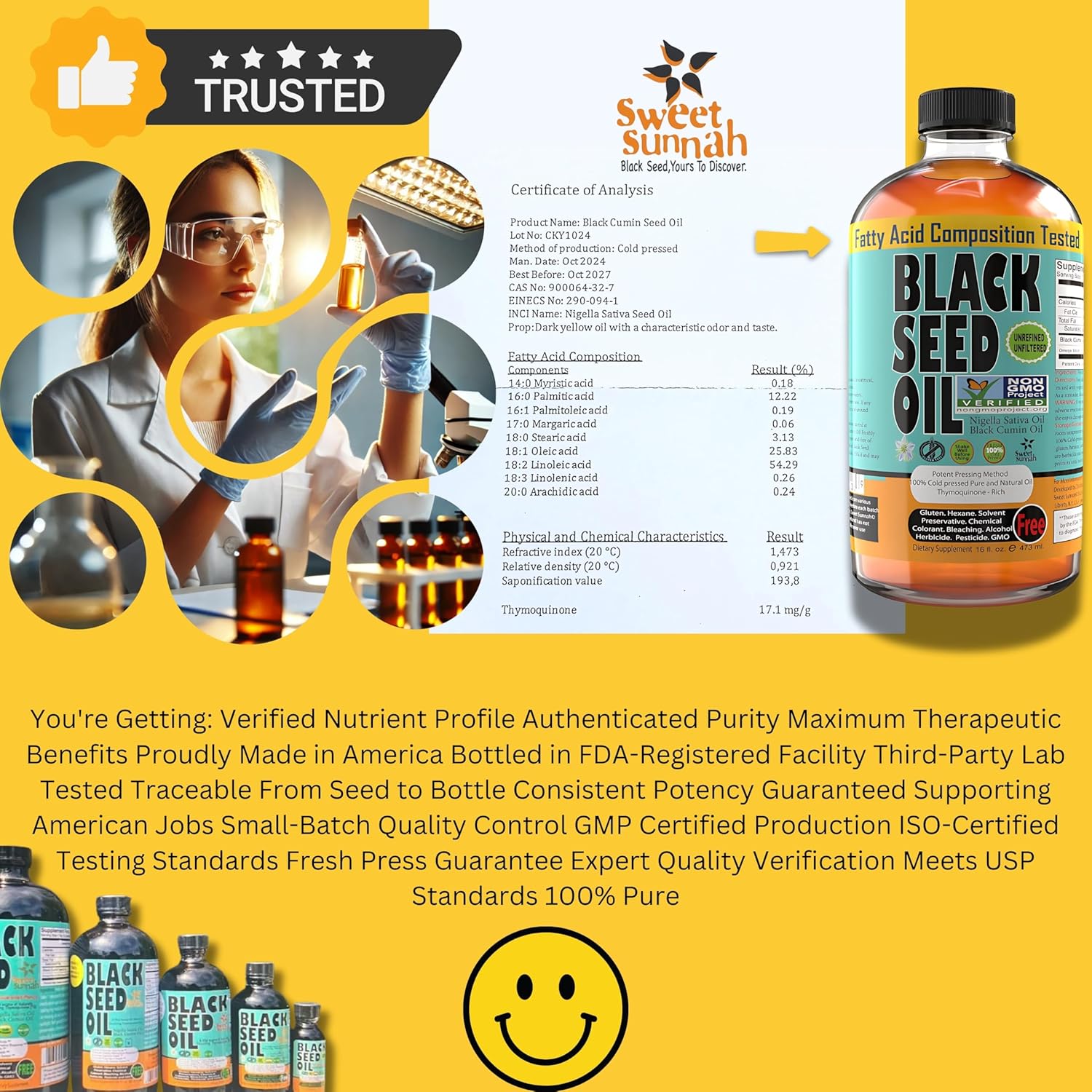 Discover the Power of Sweet Sunnah Black Seed Oil - 8 Oz Cold-Pressed Turkish Black Cumin Oil with High Thymoquinone - Natural Support for Immune, Digestive & Respiratory Health - Super Food Supplement