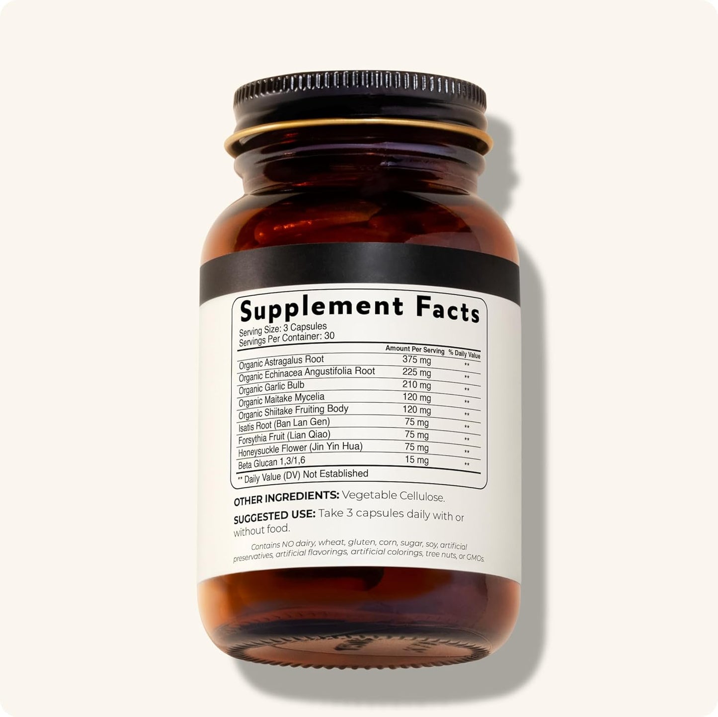 Doctor-Approved Blisque Immune Support Supplement with Astragalus, Echinacea, Garlic - Vegan & Non-GMO - 90 Capsules for Immune Defense Boost
