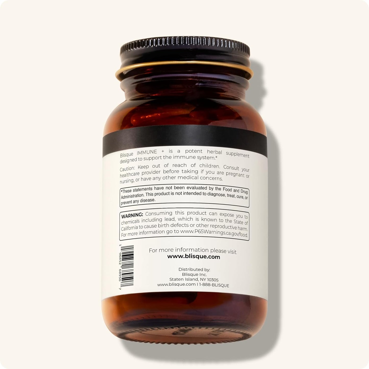 Doctor-Approved Blisque Immune Support Supplement with Astragalus, Echinacea, Garlic - Vegan & Non-GMO - 90 Capsules for Immune Defense Boost