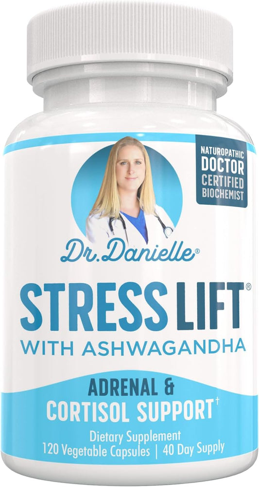 Doctor Danielle Organic Ashwagandha Supplement - 5 in 1 Stress Relief & Mood Support - 120 Vegan Capsules