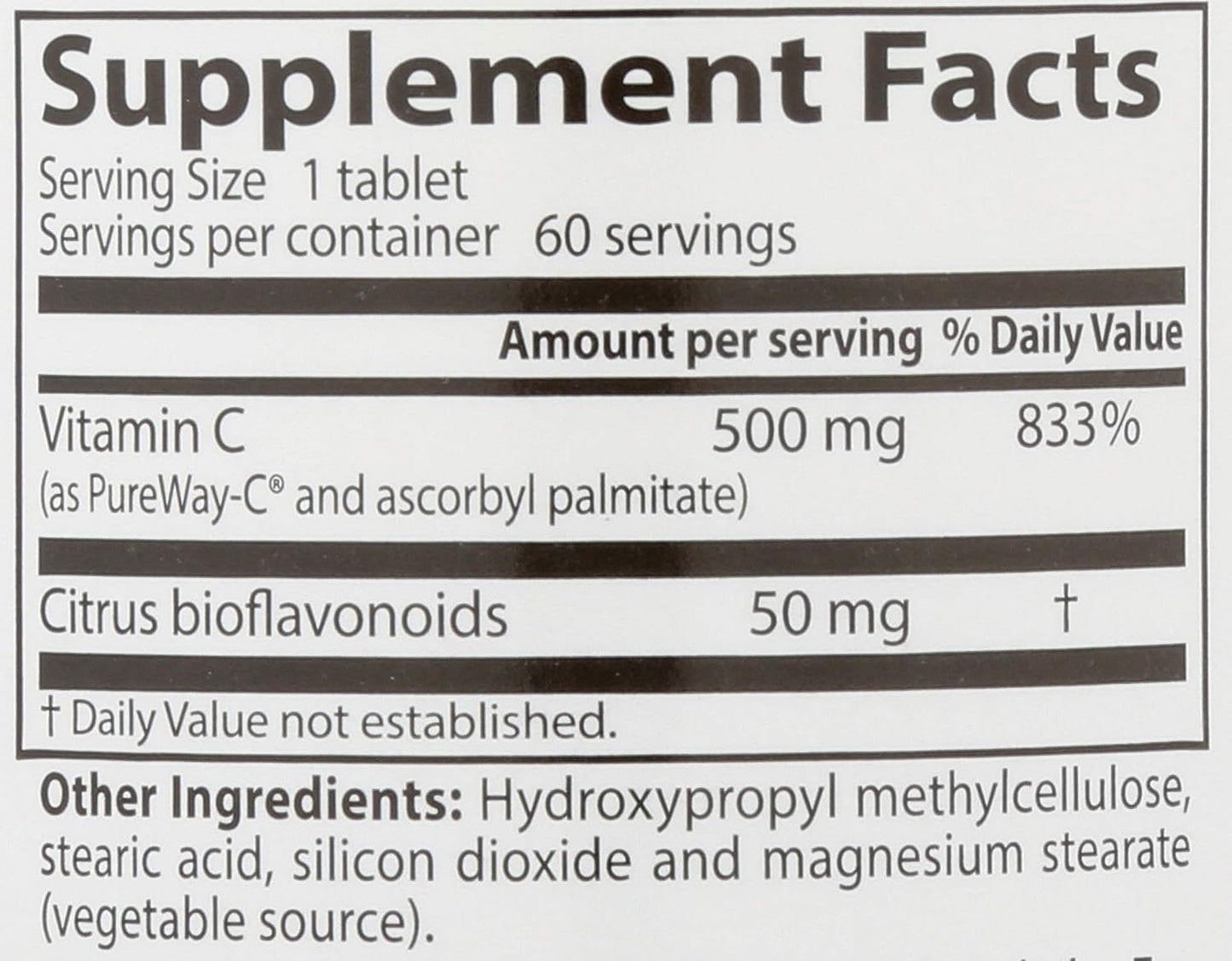 Doctor's BEST 12-Hour PureWay-C Vitamin C 500mg: Immune System Support & Antioxidant - 120 Tablets