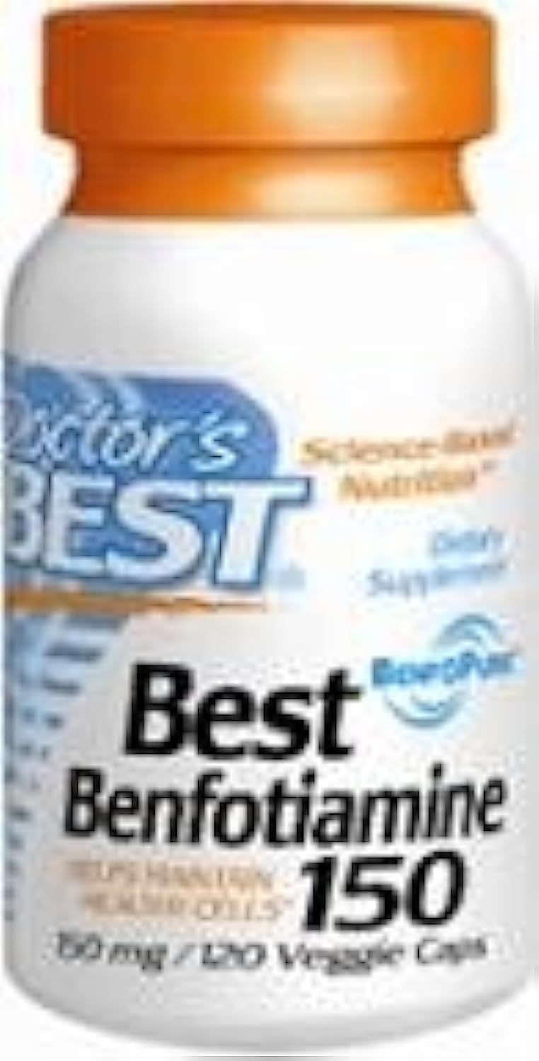 Doctor's Best Benfotiamine Supplement - 150 mg, 120 Vegetarian Capsules