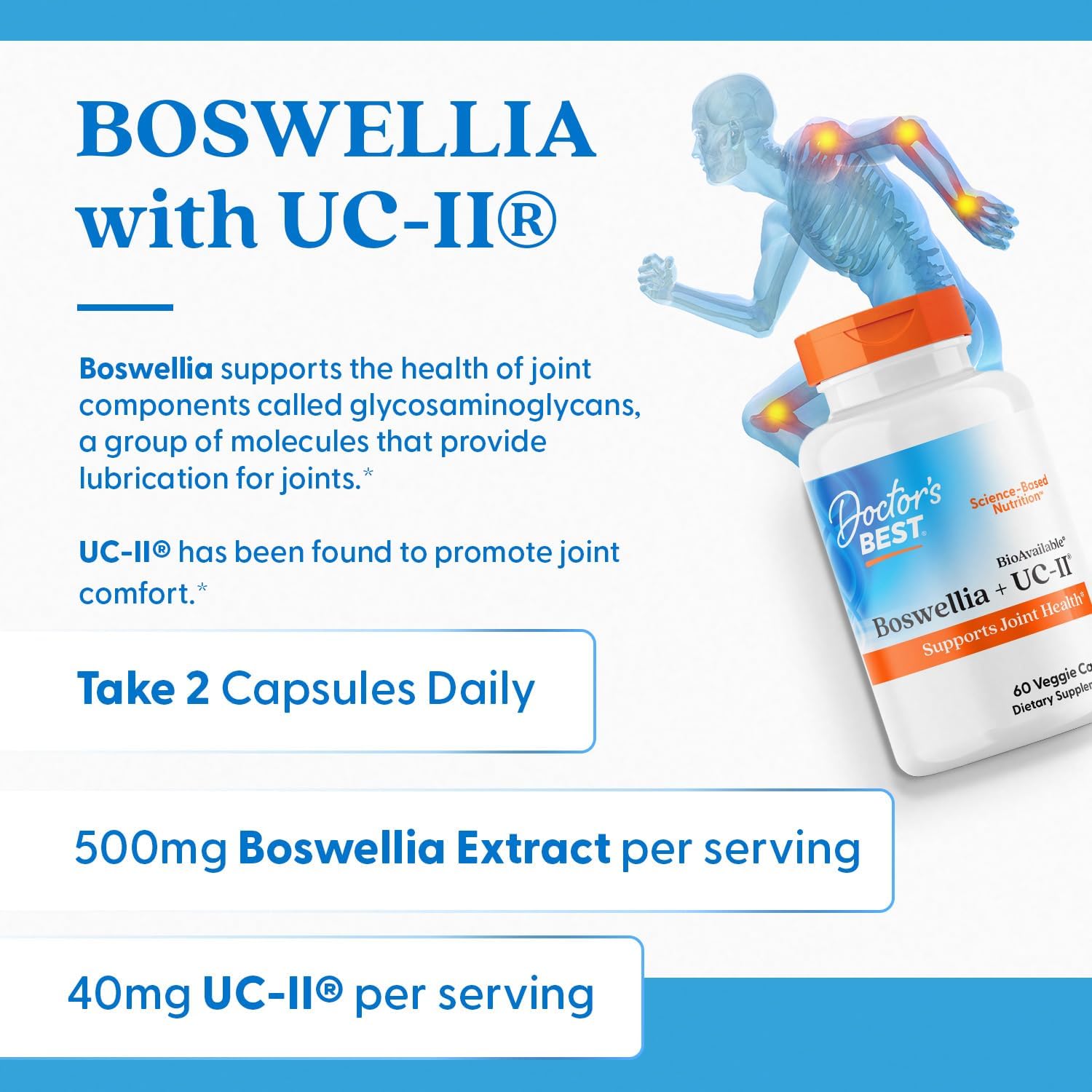 Doctor's Best Boswellia Extract with UC-II for Joint Support and Mobility