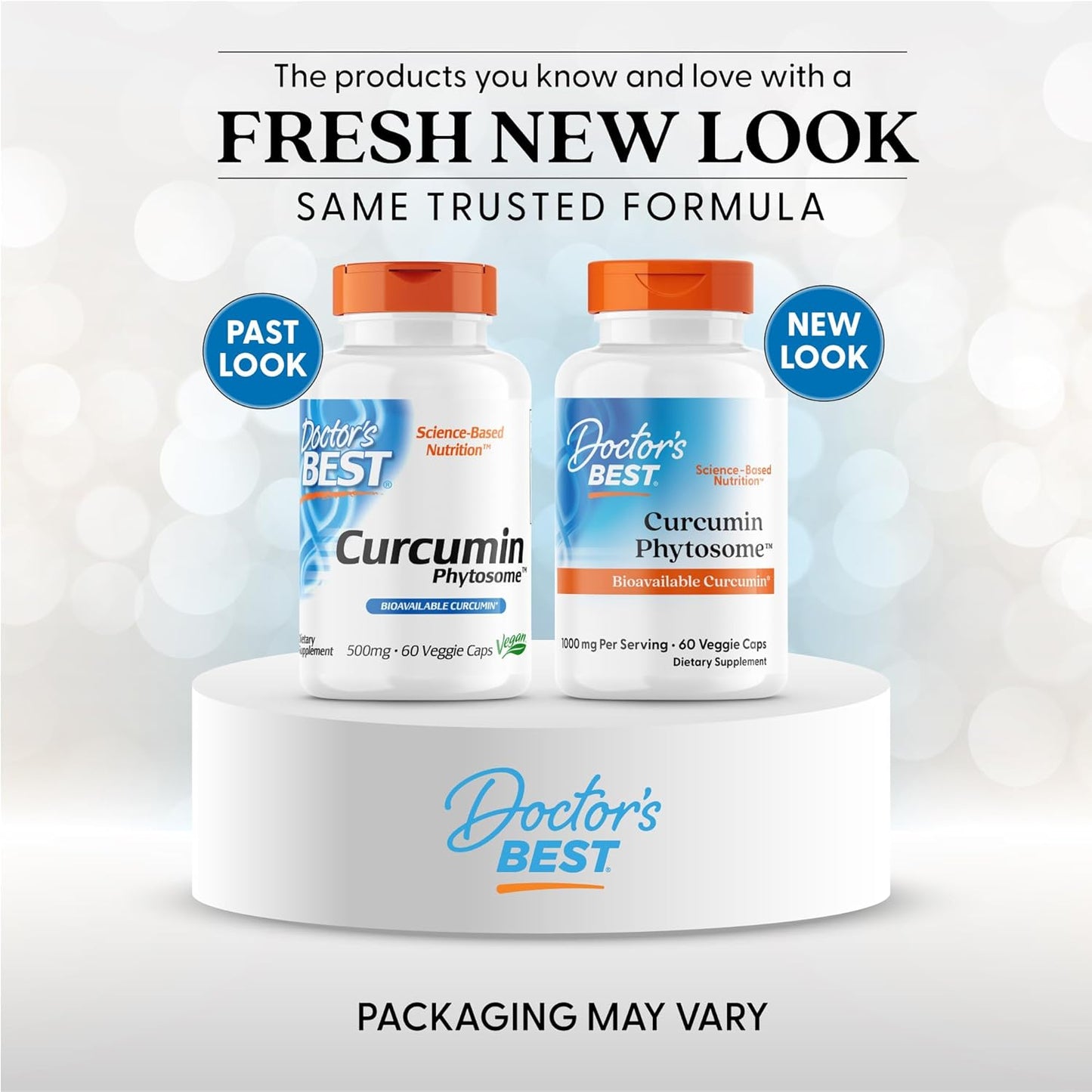 Doctor's Best Curcumin Phytosome Capsules - Bioavailable, Non-GMO, Gluten-Free, Soy-Free, Vegan - 60 Count