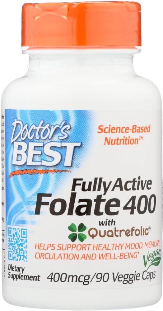 Doctor's Best Fully Active Folate 90 Vegetarian Capsules - High-Quality Supplement