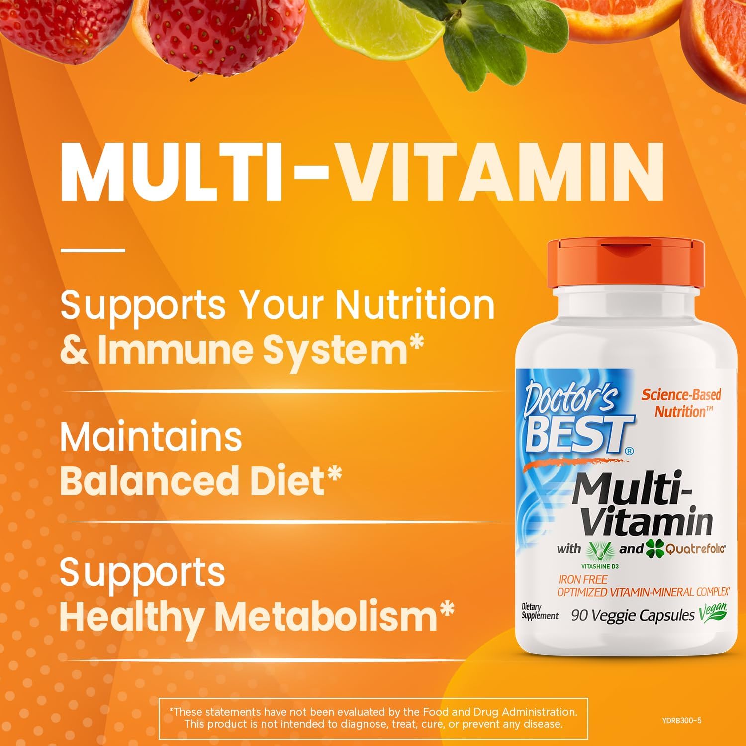 Doctors Best Multi-Vitamin Mineral Complex - Comprehensive Health Support, Non-GMO, Gluten Free, Vegan (90 Veggie Capsules) - BoostGo Australia