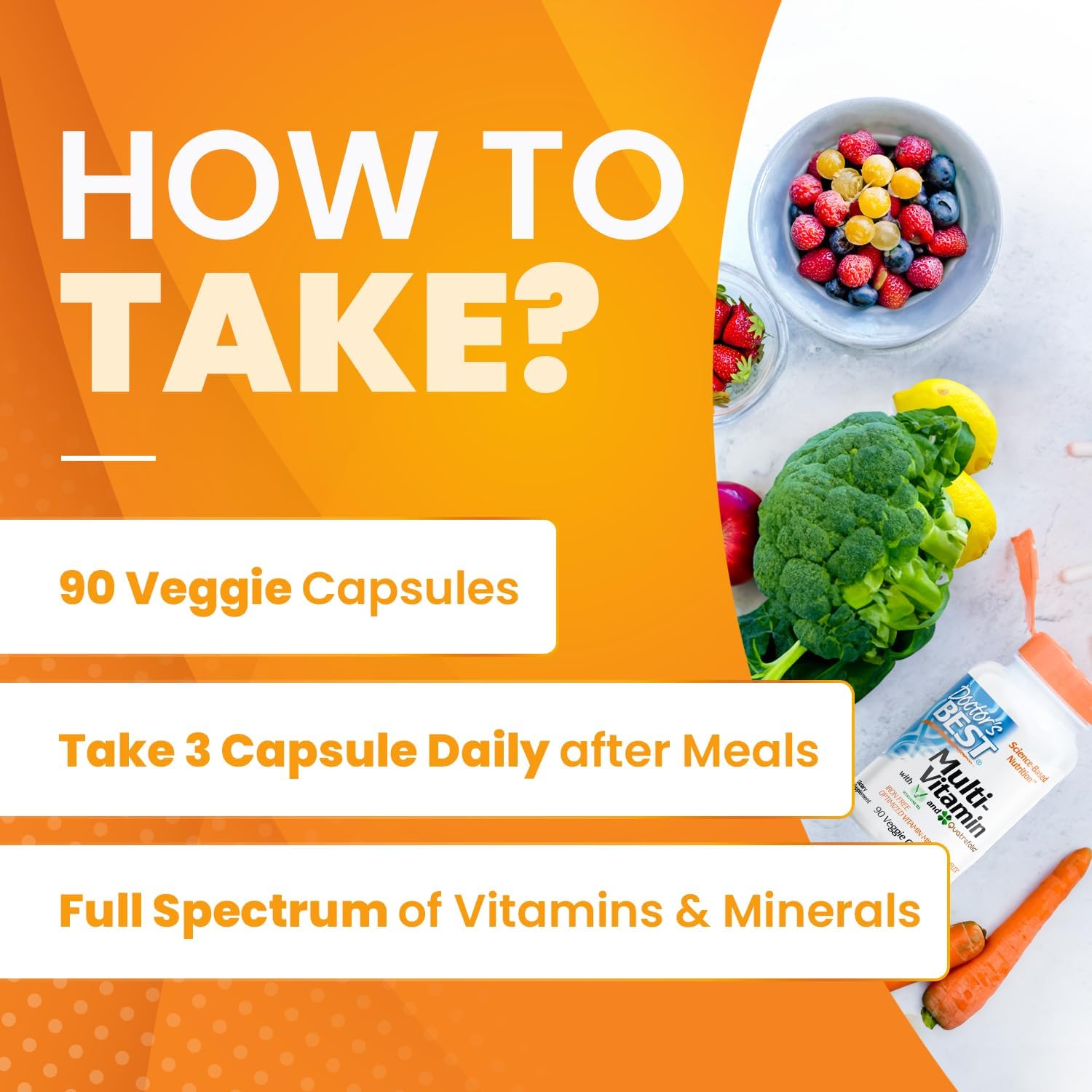 Doctors Best Multi-Vitamin Mineral Complex - Comprehensive Health Support, Non-GMO, Gluten Free, Vegan (90 Veggie Capsules) - BoostGo Australia