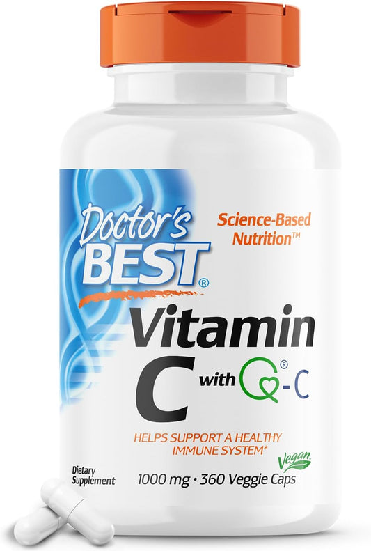 Doctor's Best Vitamin C 1000 mg Capsules - Immune System Support, Non-GMO, Gluten-Free, Soy-Free, Vegan - 360 Count - BoostGo Australia