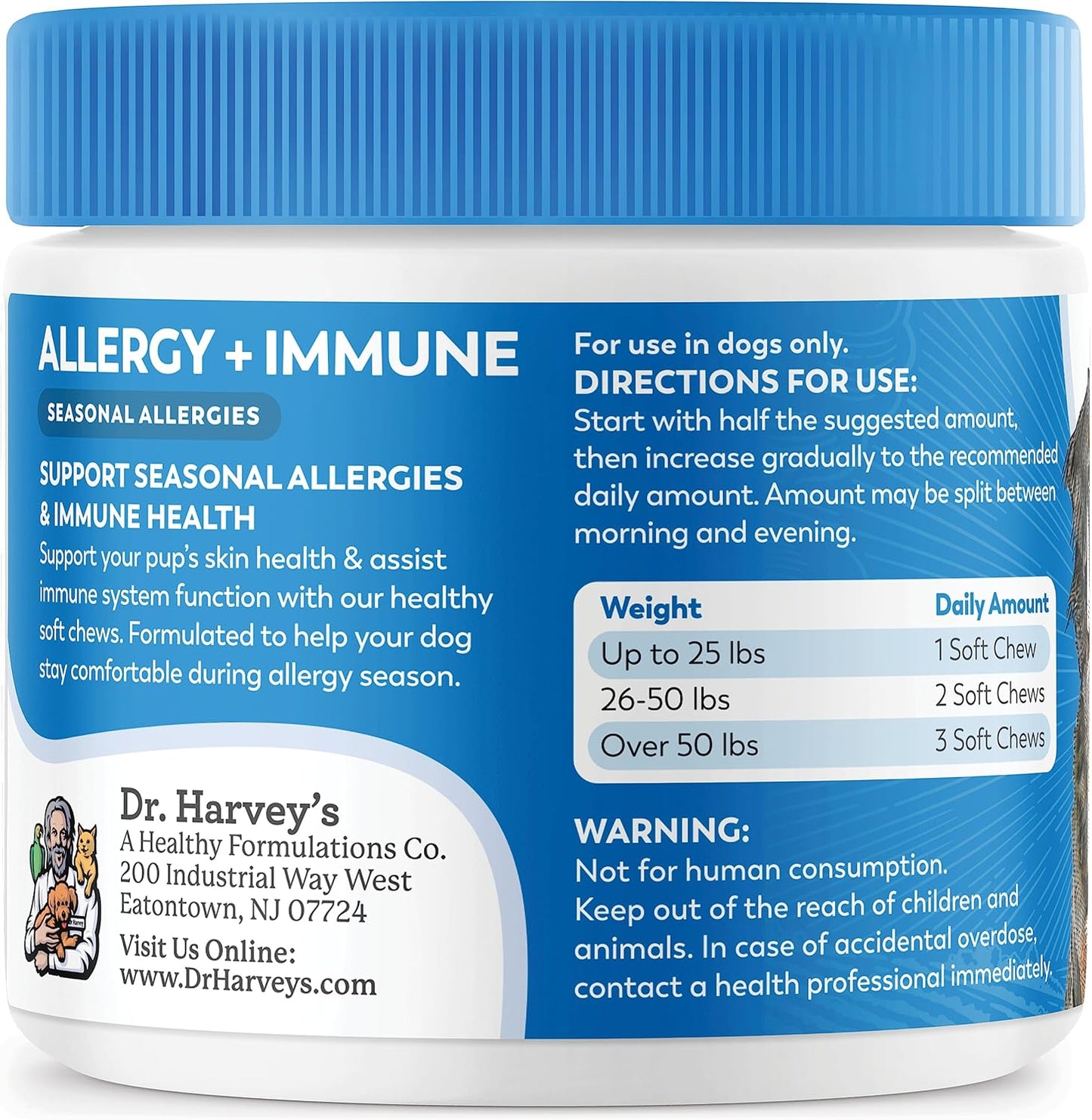 Dog Allergy & Anti-Itch Relief Soft Chew Supplement Bites with Functional Mushrooms & Probiotics
