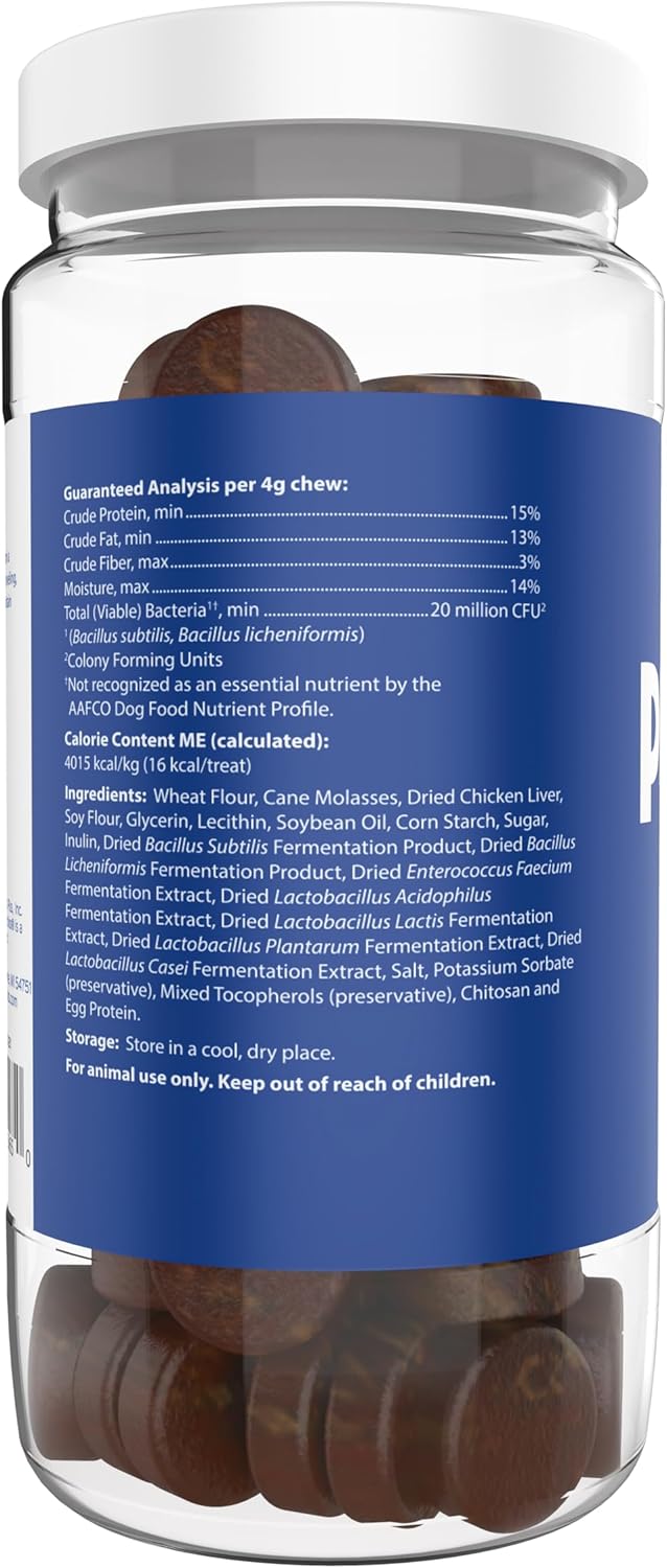 Dog Probiotics Soft Chews - 240g - Promotes Digestive Health - Relieves Discomfort - All-Natural Ingredients - Easy to Give to Dogs