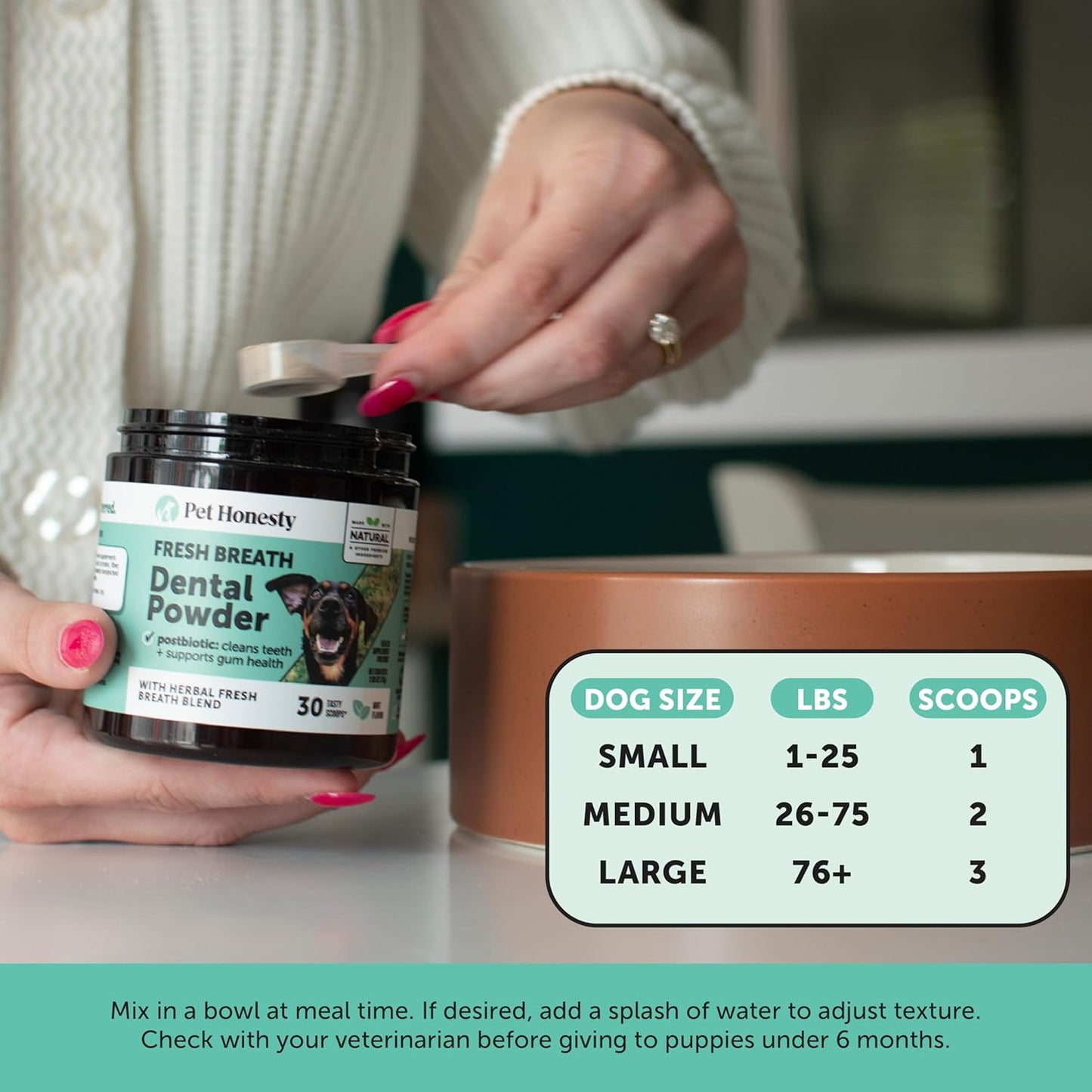 Dog Probiotics with Dental Powder for Plaque Removal & Gut Health - Supports Diarrhea, Bowel Health, and Itch Relief