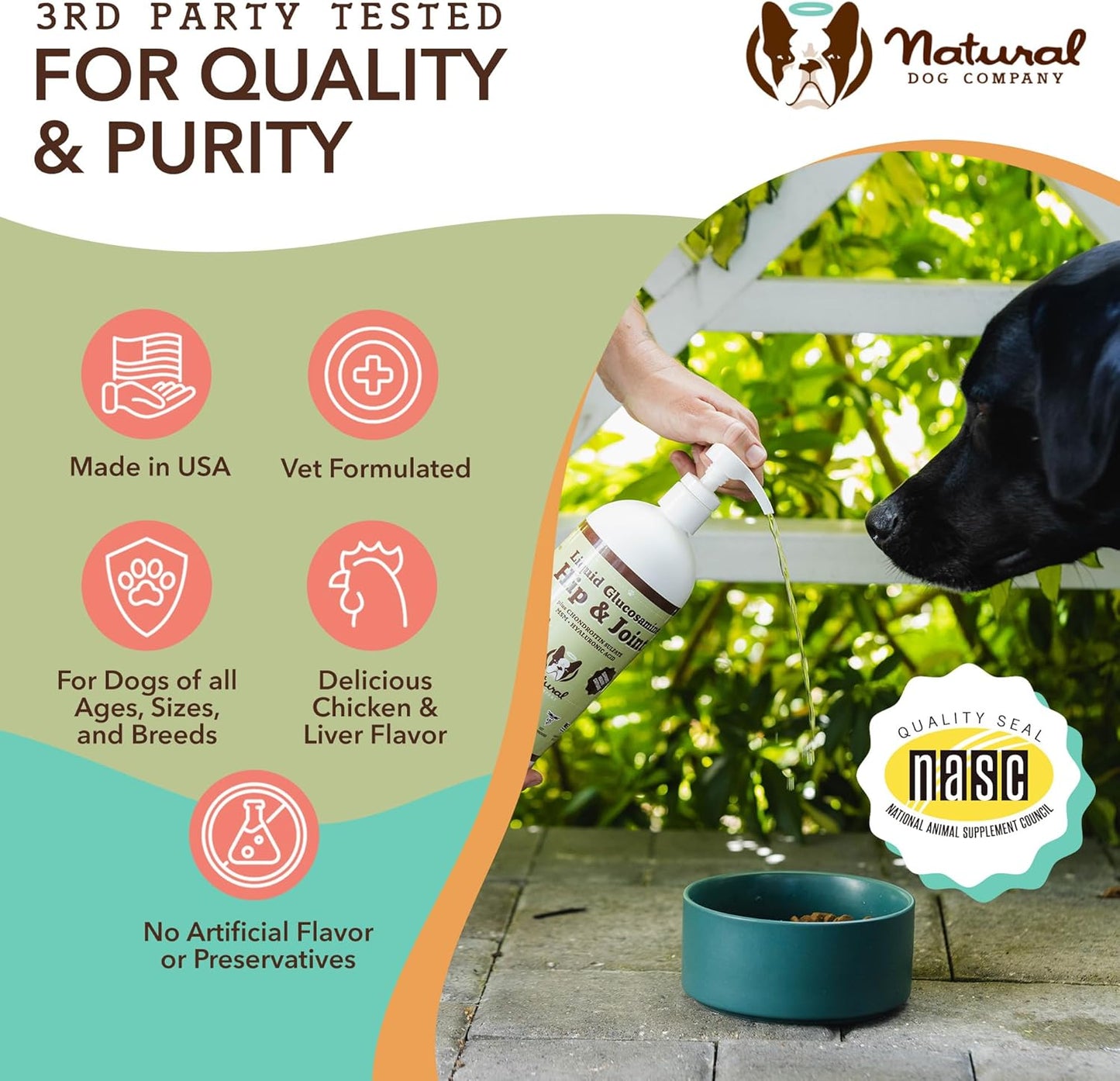 Dog Wellness Bundle: Wild Alaskan Salmon Oil, Liquid Glucosamine, Calming Oil - Natural Dog Company