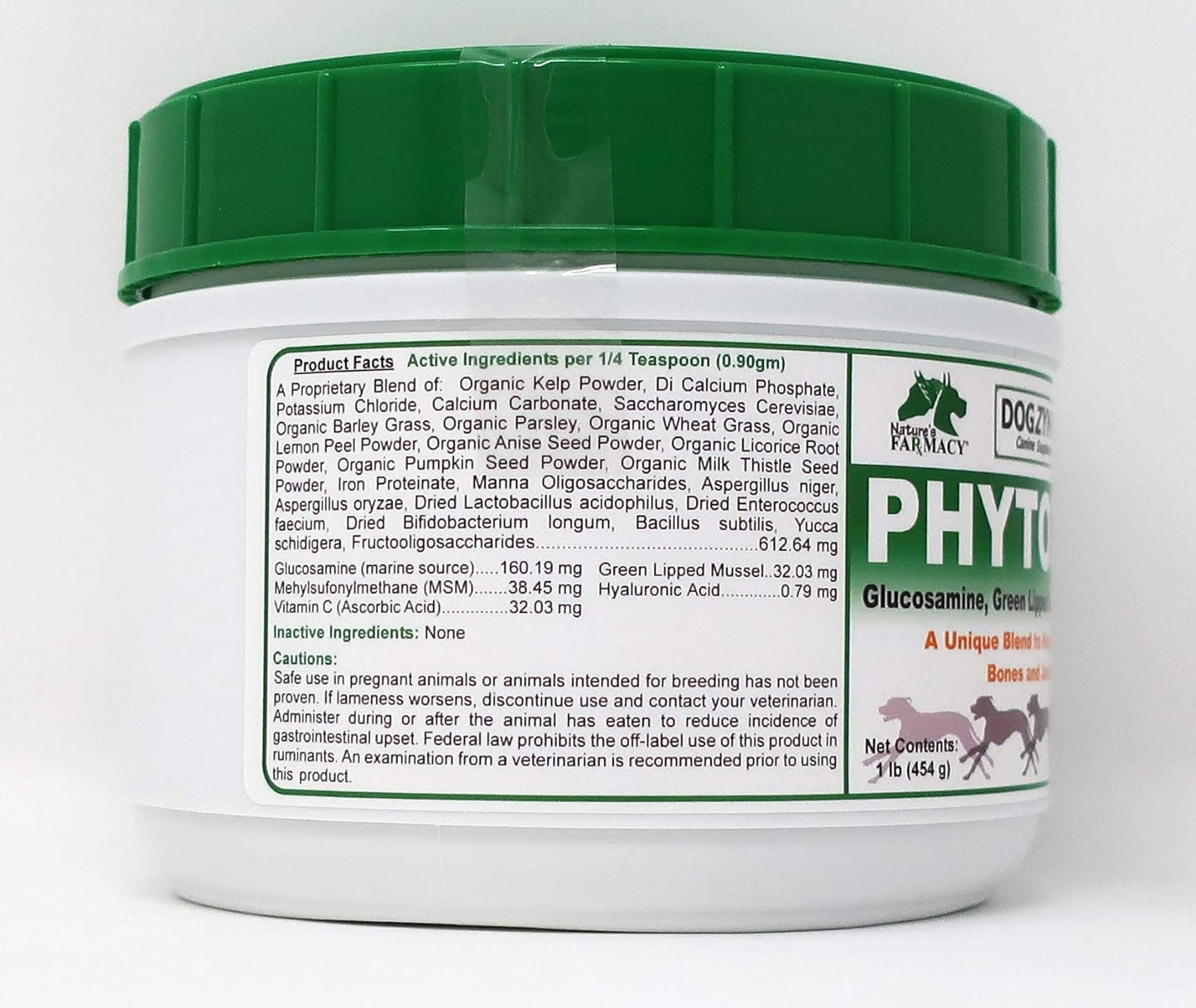 Dogzymes Phyto Flex - Joint Supplement with Glucosamine, Chondroitin, MSM, and Hyaluronic Acid for Dogs (1 lb)