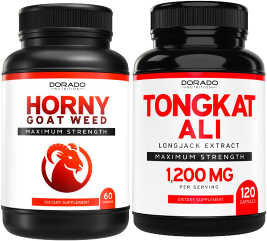 Dorado Nutrition Horny Goat Weed & Tongkat Ali Supplement for Men and Women - Natural Libido Support Formula