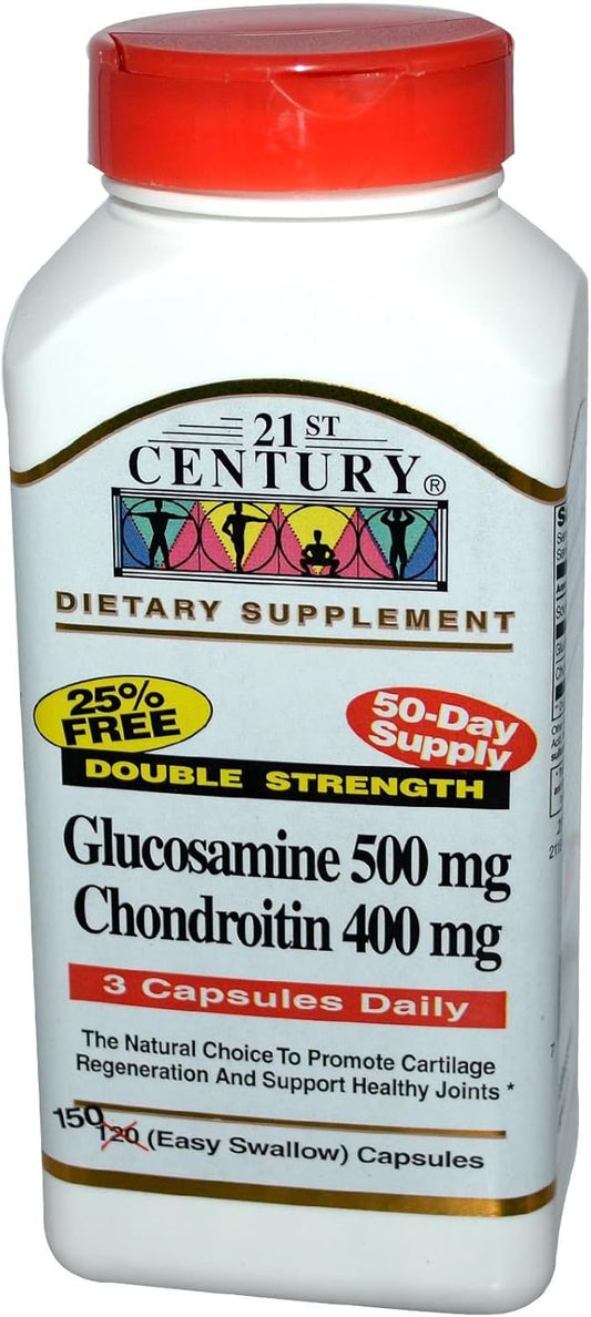 Double Strength 21st Century Glucosamine Chondroitin 500/400mg Capsules - 150 Count