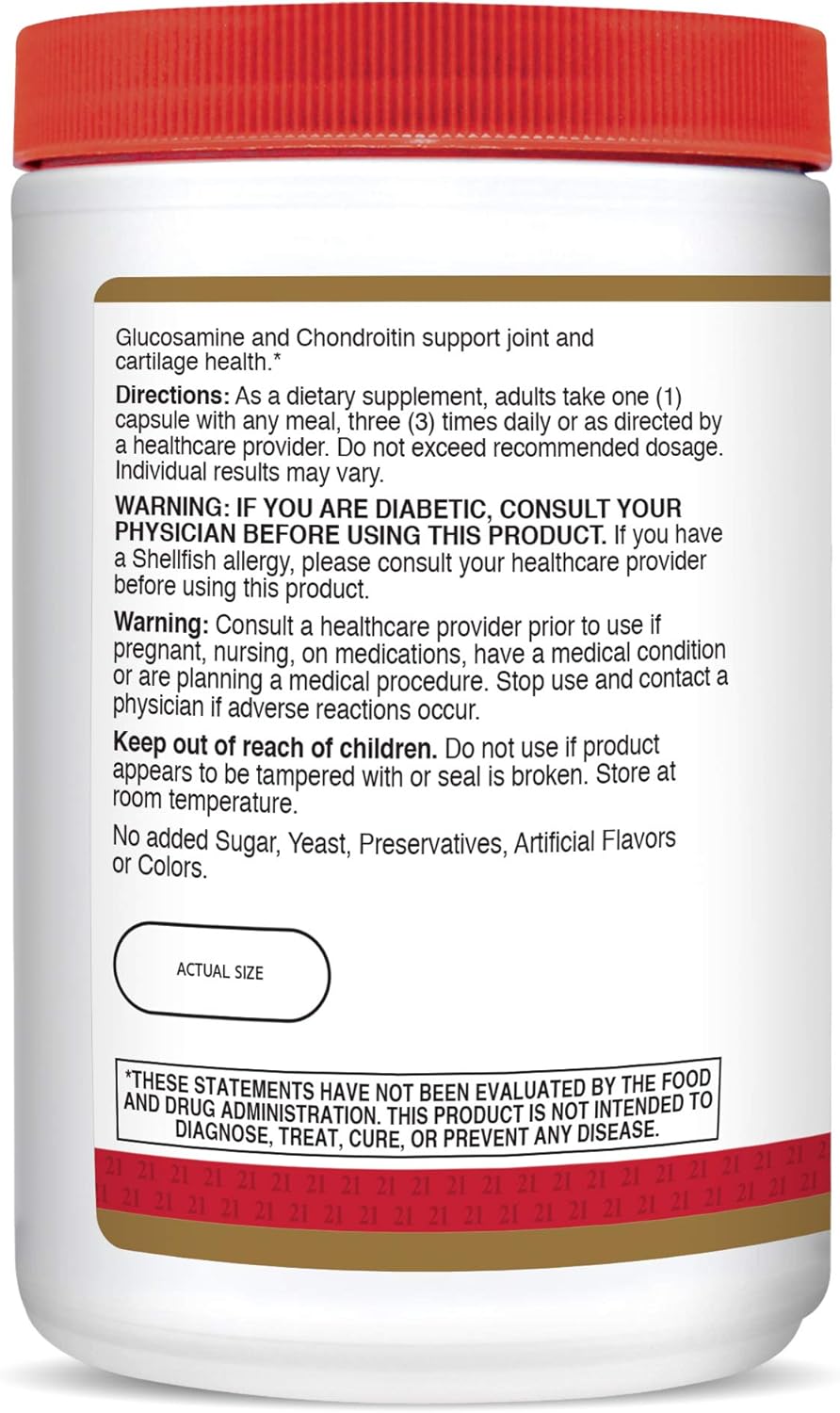 Double Strength 21st Century Glucosamine Chondroitin 500/400mg Capsules - 400 Count Pack