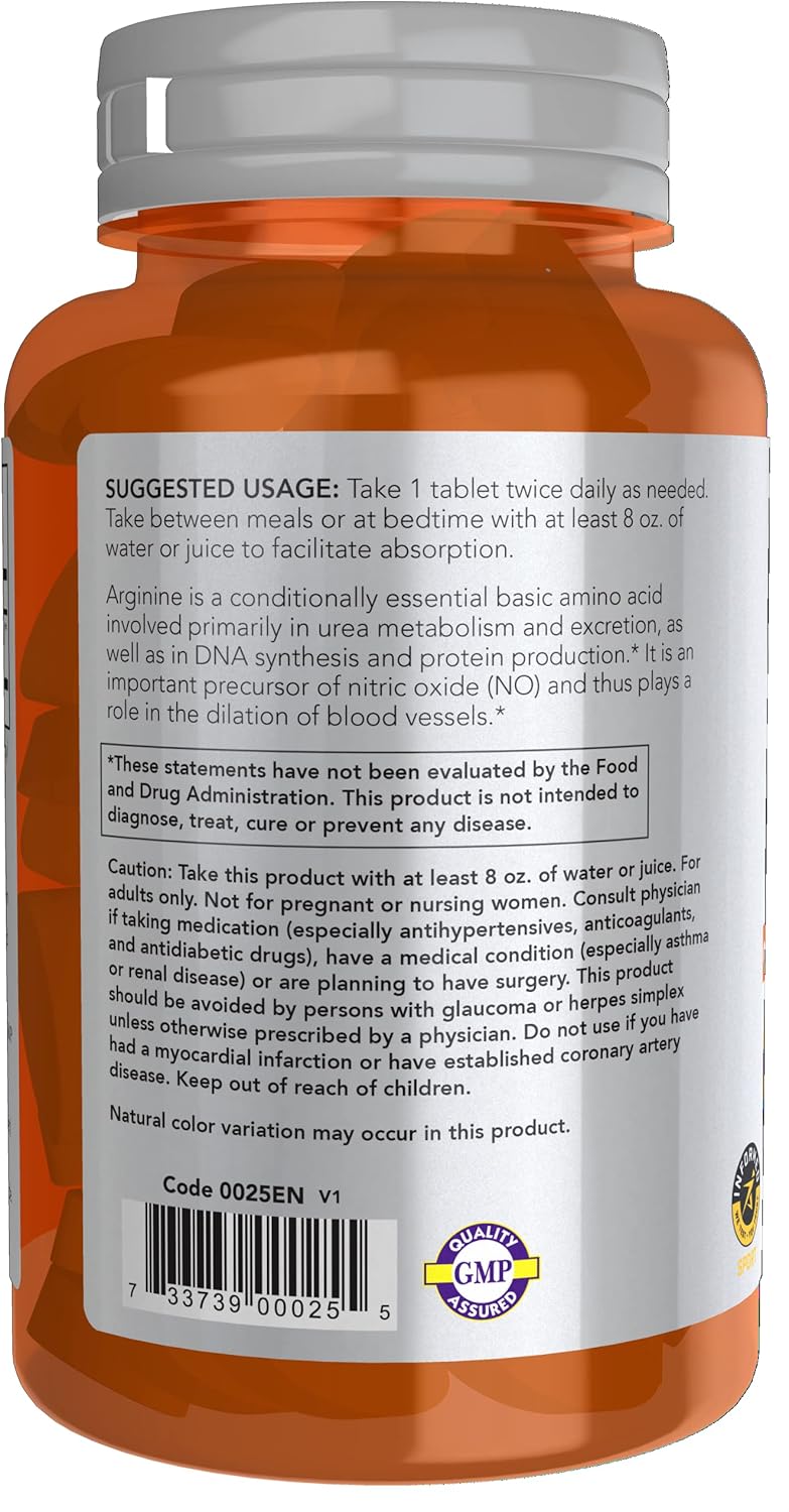 Double Strength L-Arginine 1000mg Sports Nutrition Tablets - Nitric Oxide Booster & Amino Acids - 60 Count