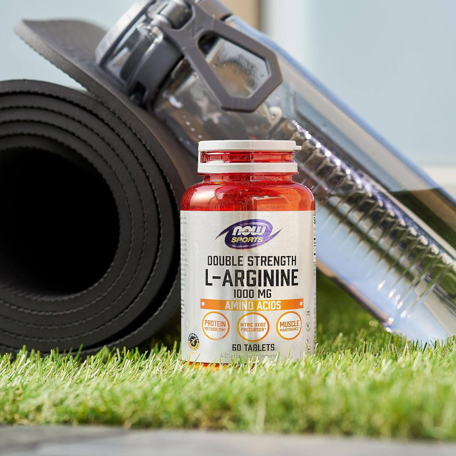 Double Strength L-Arginine 1000mg Sports Nutrition Tablets - Nitric Oxide Booster & Amino Acids - 60 Count