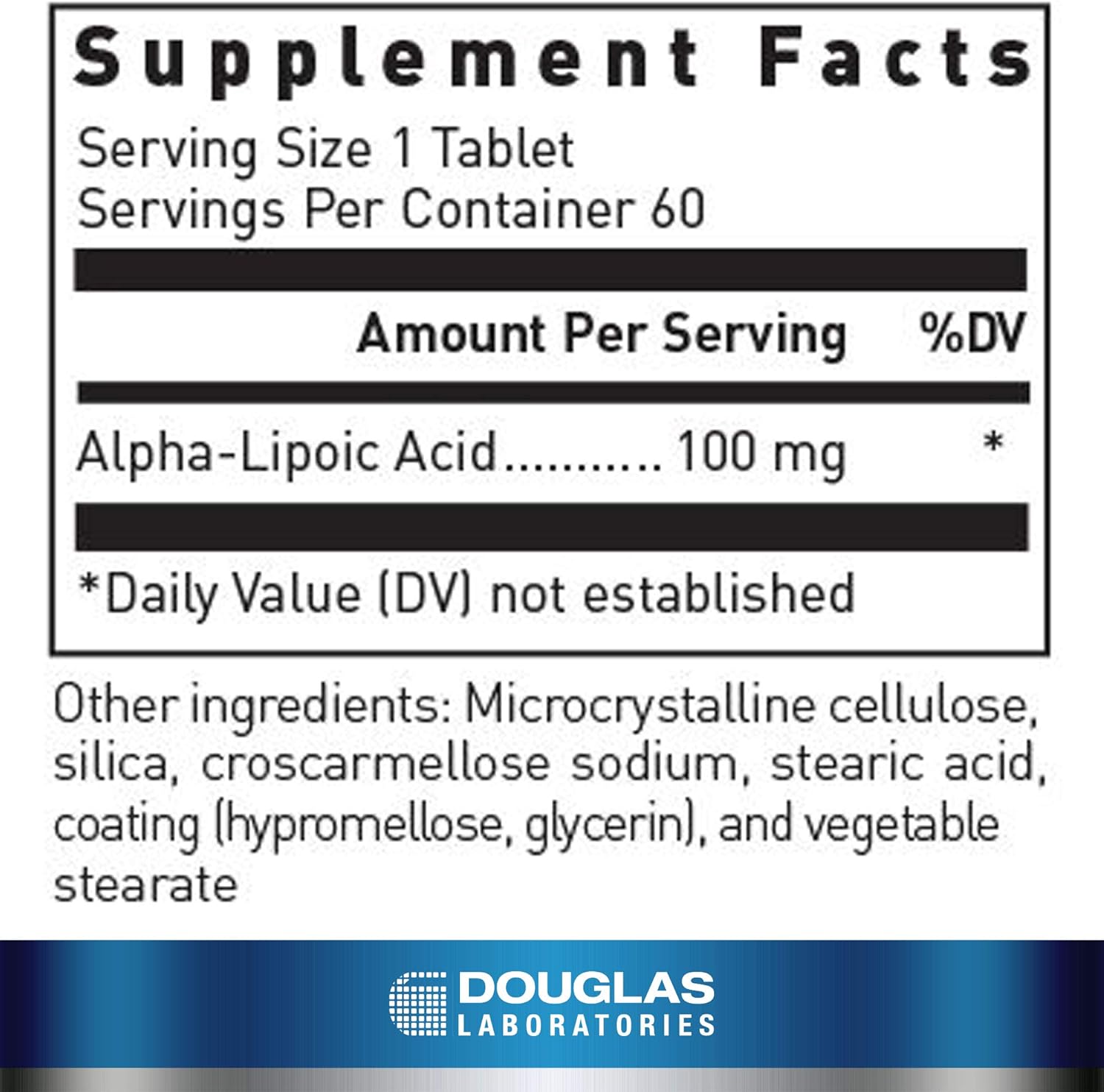 Douglas Laboratories Alpha-Lipoic Acid 60 Tablets - Supports Metabolism and Antioxidant Activity