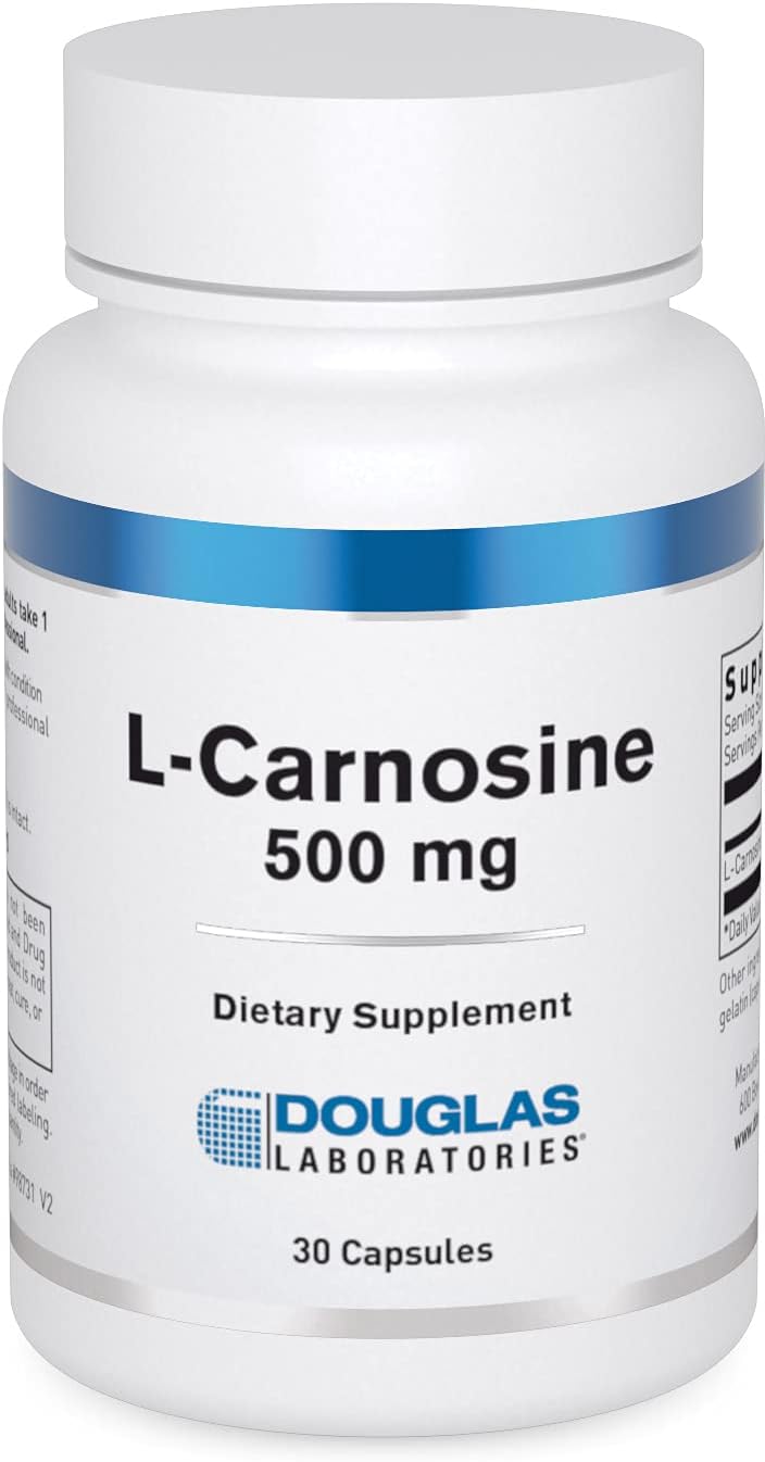 Douglas Laboratories L-Carnosine Capsules - 500 mg | Supports Brain, Skeletal, and Heart Muscles with Amino Acids | 30 Count
