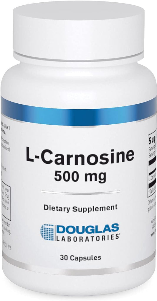 Douglas Laboratories L-Carnosine Capsules - 500 mg | Supports Brain, Skeletal, and Heart Muscles with Amino Acids | 30 Count