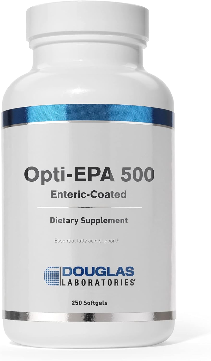 Douglas Laboratories Opti-EPA 500 Softgels - Enteric-Coated for Brain, Eyes, Pregnancy, & Heart Health - 250 Count