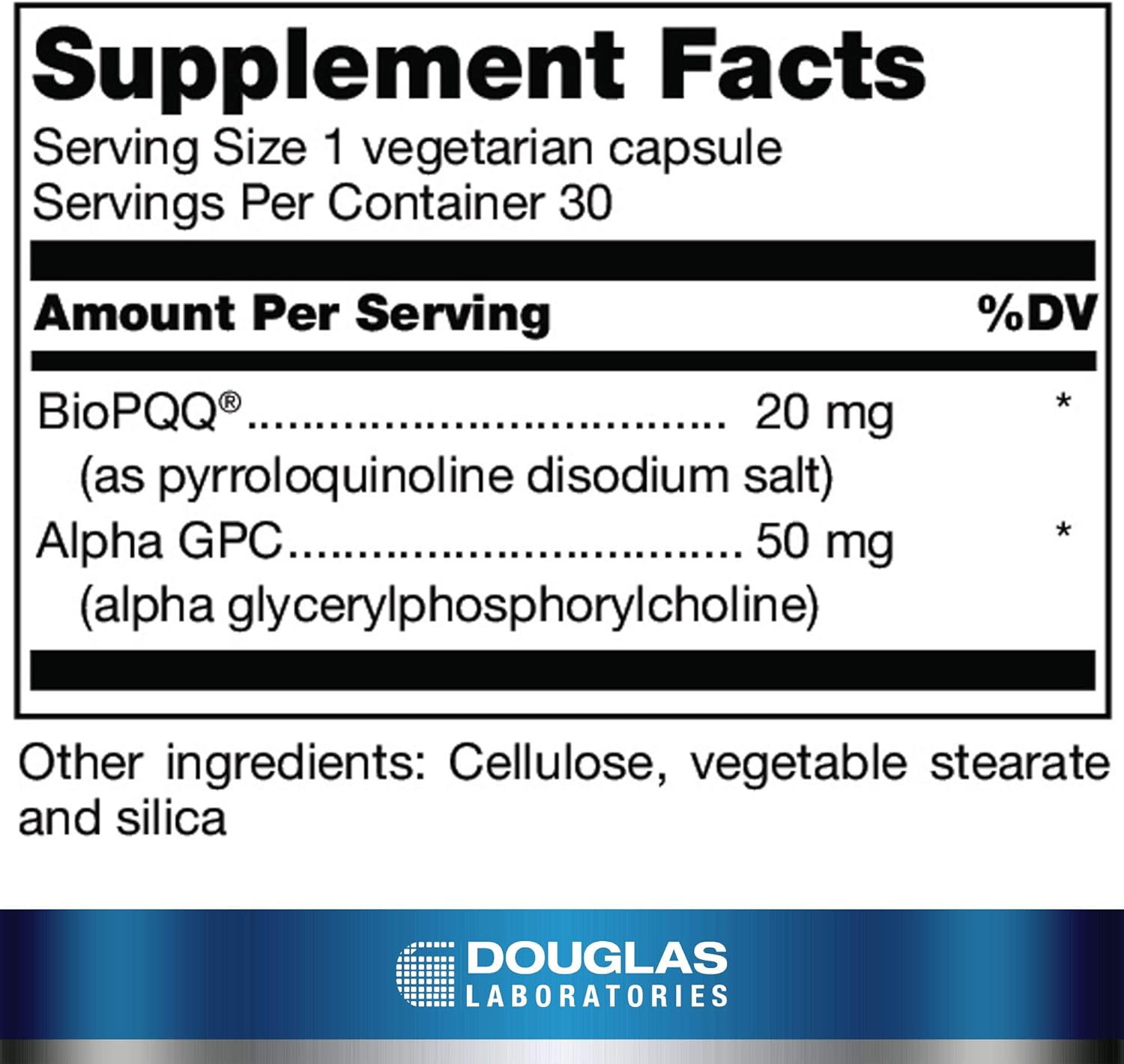 Douglas Laboratories PQQ Plus Capsules for Optimal Neurological Health - 30 Count