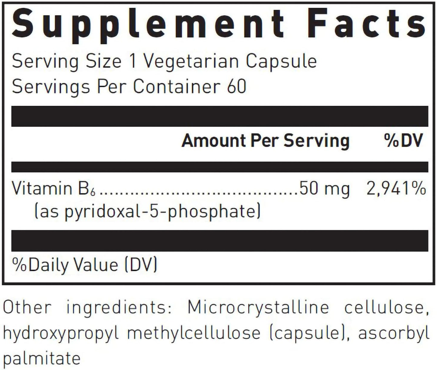 Douglas Laboratories Pyridoxal-5-Phosphate Capsules - 50mg Vitamin B6 for Neurological & Cardiovascular Health - 60 Count