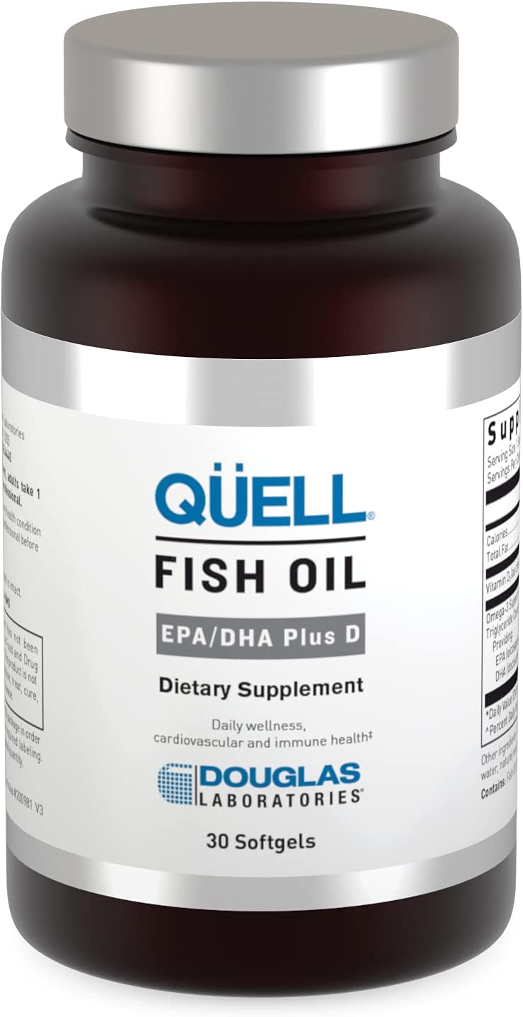 Douglas Laboratories Quell Fish Oil EPA/DHA Plus D Softgels - High EPA to DHA Ratio with Vitamin D3 - 30 Count
