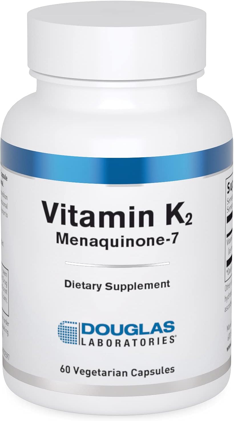 Douglas Laboratories Vitamin K2 90 mcg MK-7 Capsules for Bone, Heart, and Vascular Health - Vegetarian Formula - 60ct