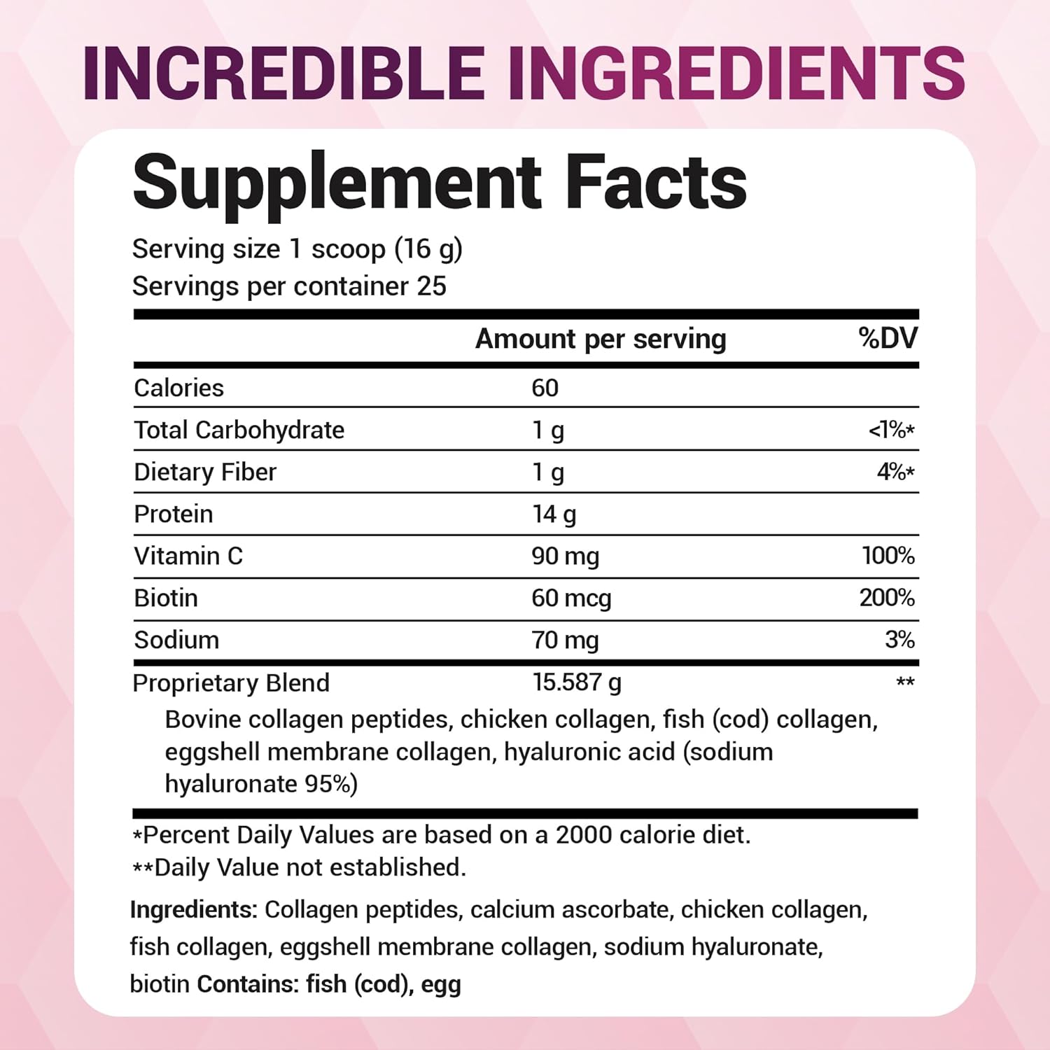 Dr. Berg Multi Collagen Peptides Powder - Unflavored with 14g Protein - Grass-Fed & Wild-Caught - 25 Servings