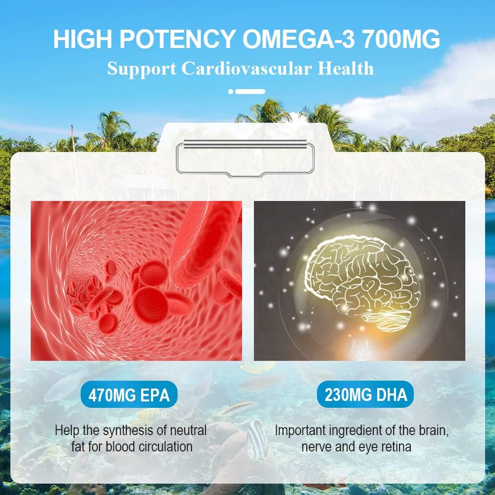 Dr. Brian Omega 3 Fish Oil Supplements - High Absorption rTG Omega 3 Wild Fish Oil - 1200mg with EPA, DHA, Fatty Acids, Triglyceride, Vitamin E - Lemon Flavor - 180 Softgels