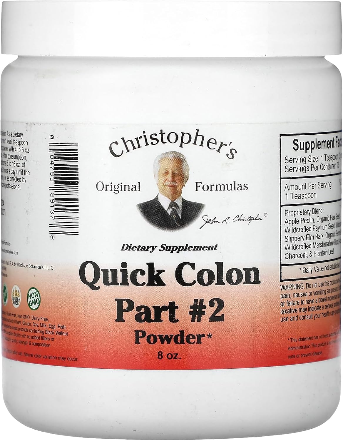 Dr. Christopher's Cleanse Quick Colon Detox Powder - 8 oz Jar