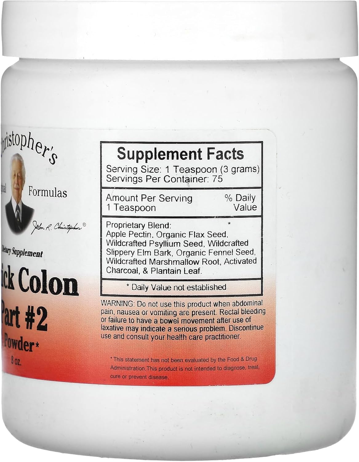 Dr. Christopher's Cleanse Quick Colon Detox Powder - 8 oz Jar