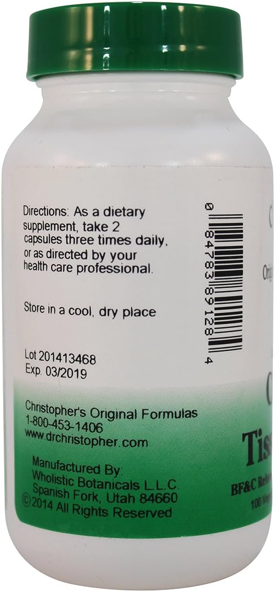 Dr. Christopher's Complete Tissue Formula 100 Capsules - Pack of 3