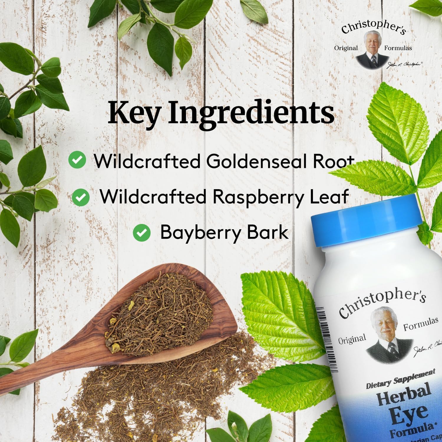 Dr. Christopher's Herbal Eye Formula - Natural Eye Support Supplement for Visual Acuity - Eye Vitamins for Healthy Sight Care