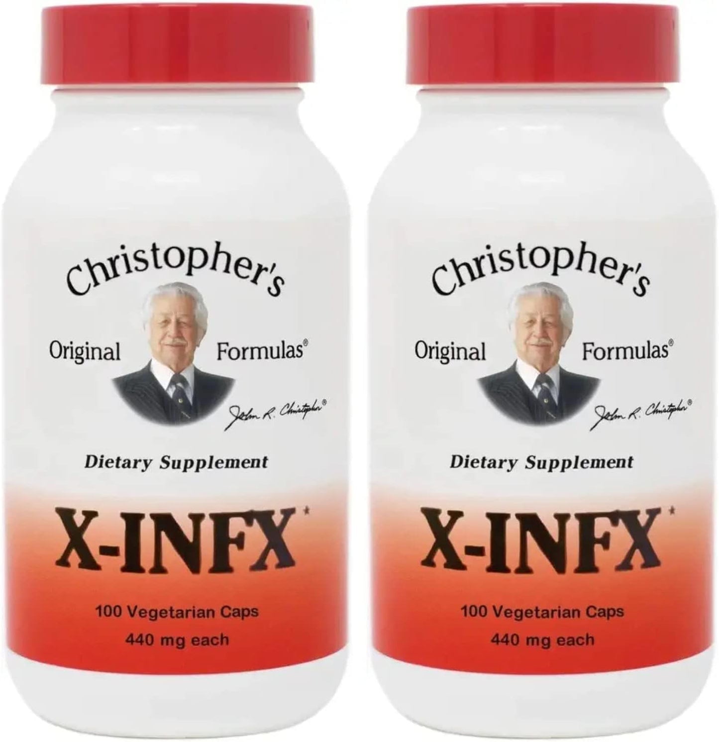 Dr. Christopher's X-INFX Herbal Supplement Capsules - 2 Pack of 100 Capsules, 440mg Each