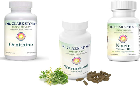 Dr Clark Store Wormwood, Niacin, and Ornithine Dietary Supplement Capsules