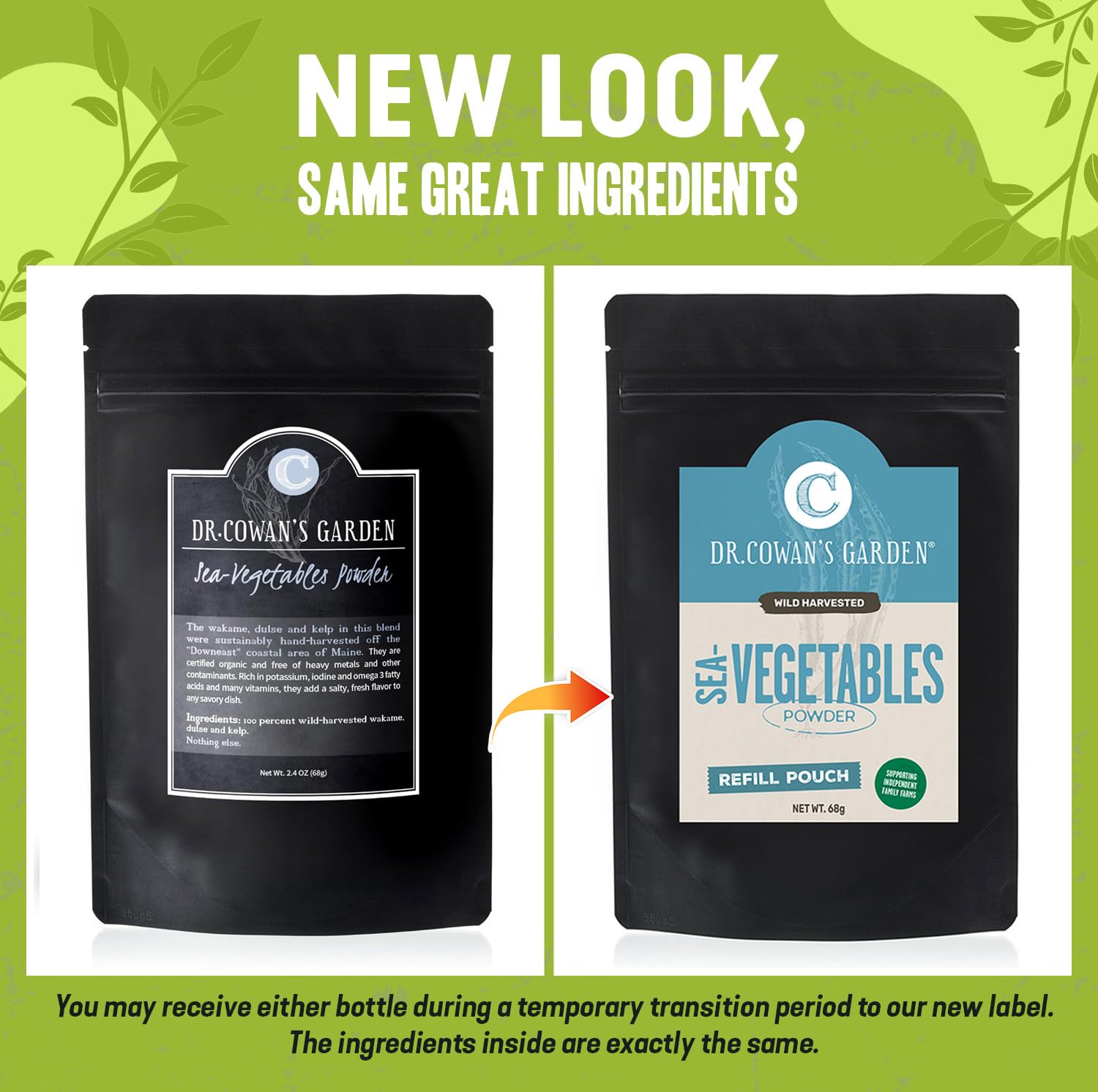 Dr. Cowan’s Garden Sea Vegetable Powder - Wild Harvested Atlantic Seaweed & Kelp - Healthy USA Supplement Powder