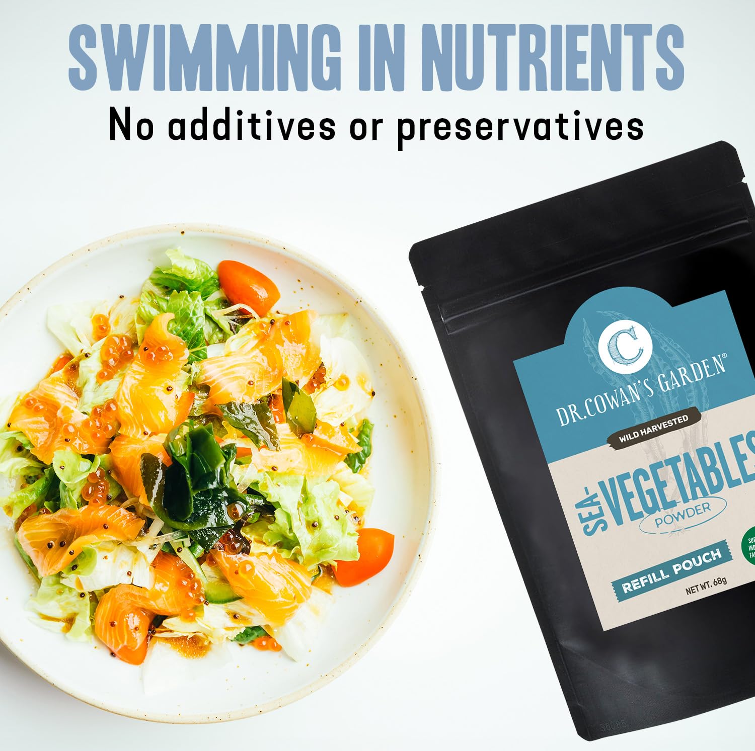 Dr. Cowan’s Garden Sea Vegetable Powder - Wild Harvested Atlantic Seaweed & Kelp - Healthy USA Supplement Powder