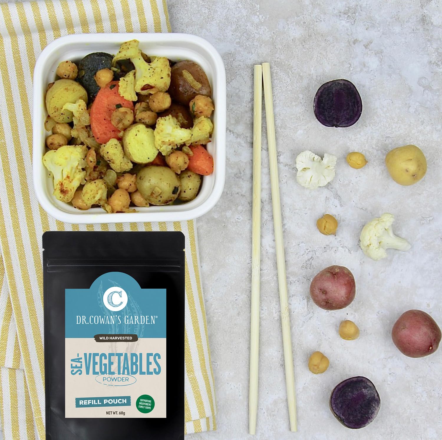 Dr. Cowan’s Garden Sea Vegetable Powder - Wild Harvested Atlantic Seaweed & Kelp - Healthy USA Supplement Powder